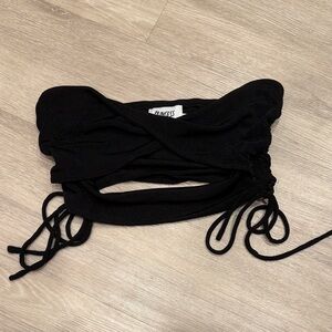 Princess Polly Black Cross Top